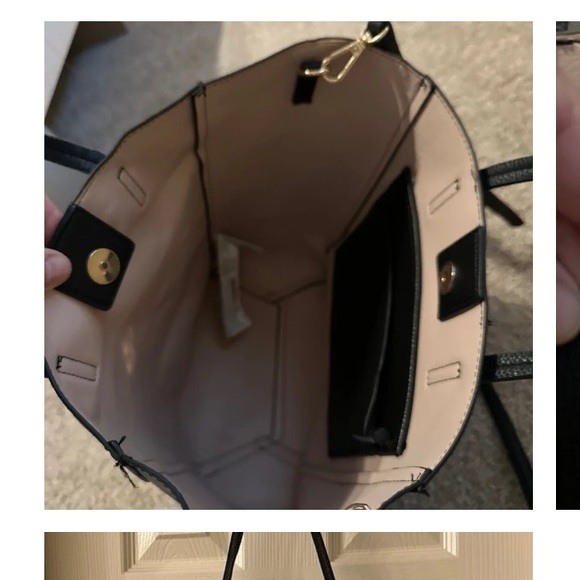 MANFO Floral Embroidered Black Tote Bag - Picture 5 of 7